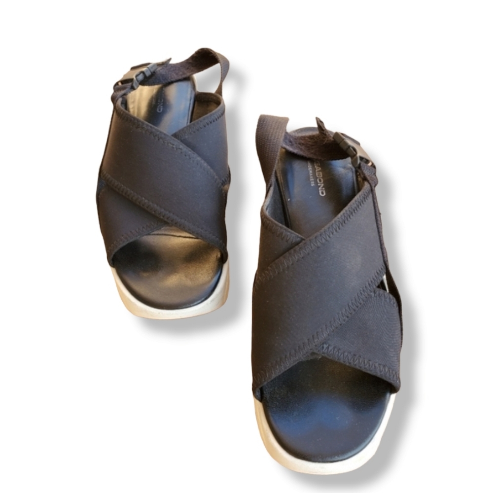 VAGABOND Daria Chunky Platform Sandals 37 Slingback Neoprene CrissCross 7 Wedges - Picture 6 of 13